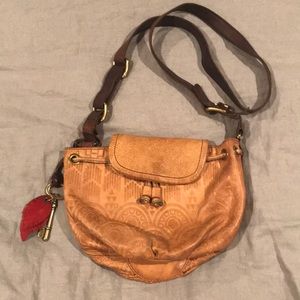 Authentic Fossil leather crossbody bag